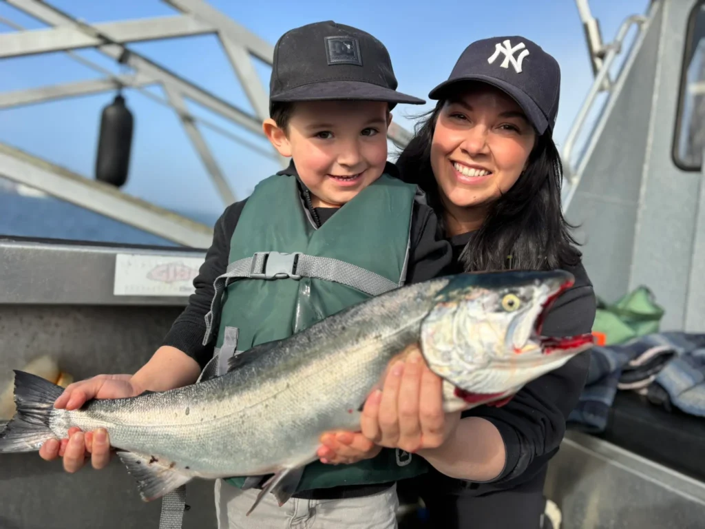 Coho Salmon fishing with kids