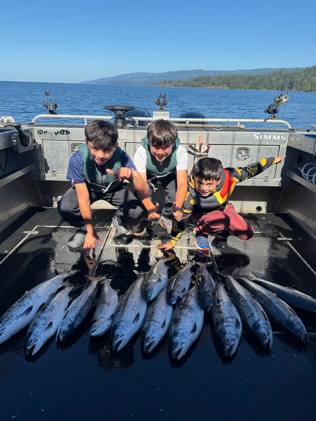 Guests with their catch