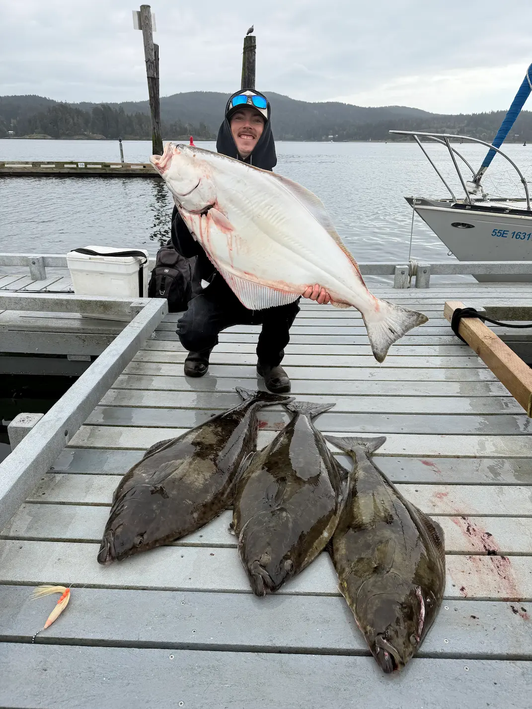 Guests with a recent catch