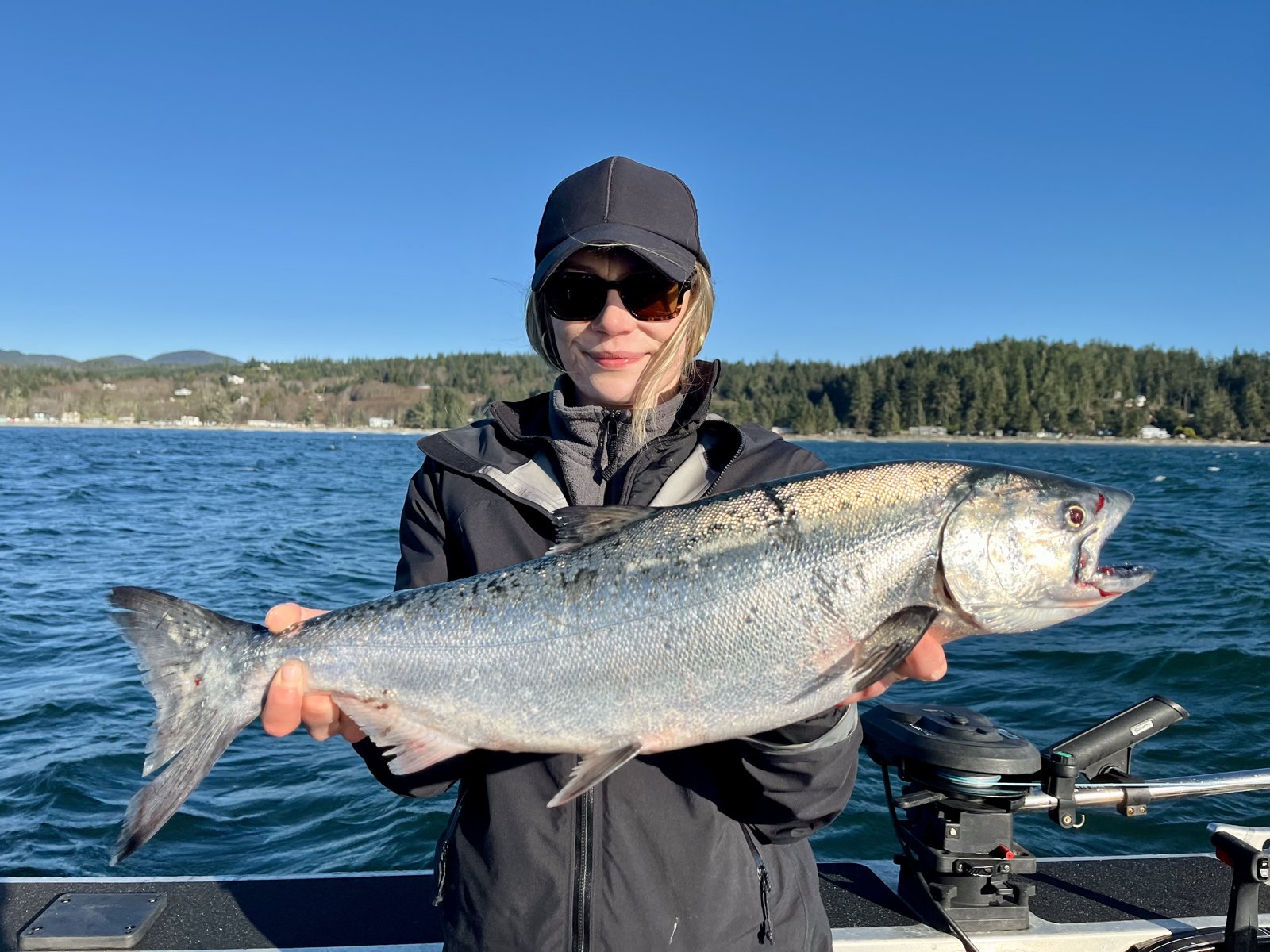 Winter Chinook salmon on a King Tide fishing trip from Sooke